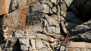 Calal Spinosa a Capo Testa e il free climbing