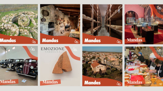 Composizione Emozione Sardegna su foto Saboris Antigus, Mandas
